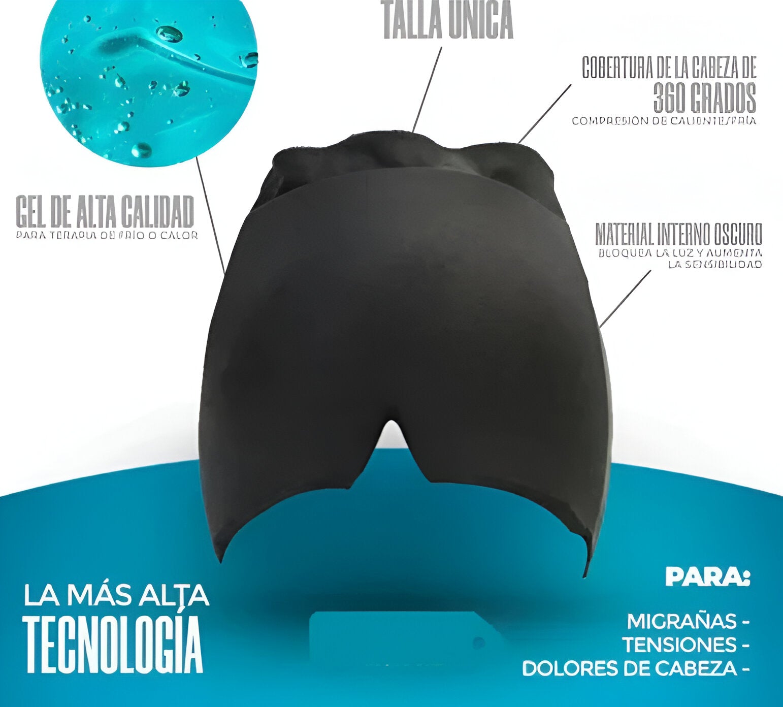Gorro de Gel para dolor de Cabeza y Migraña - RELIEFT HAT®